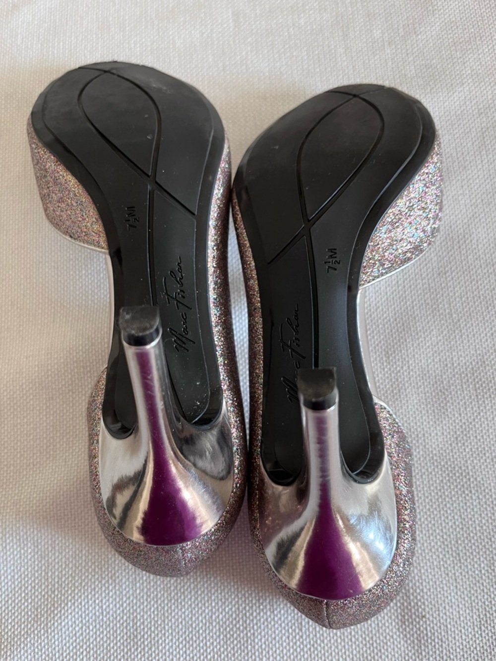 Marc Fisher sparkly peep toe heels size 7 1/2 - Picture 7 of 7